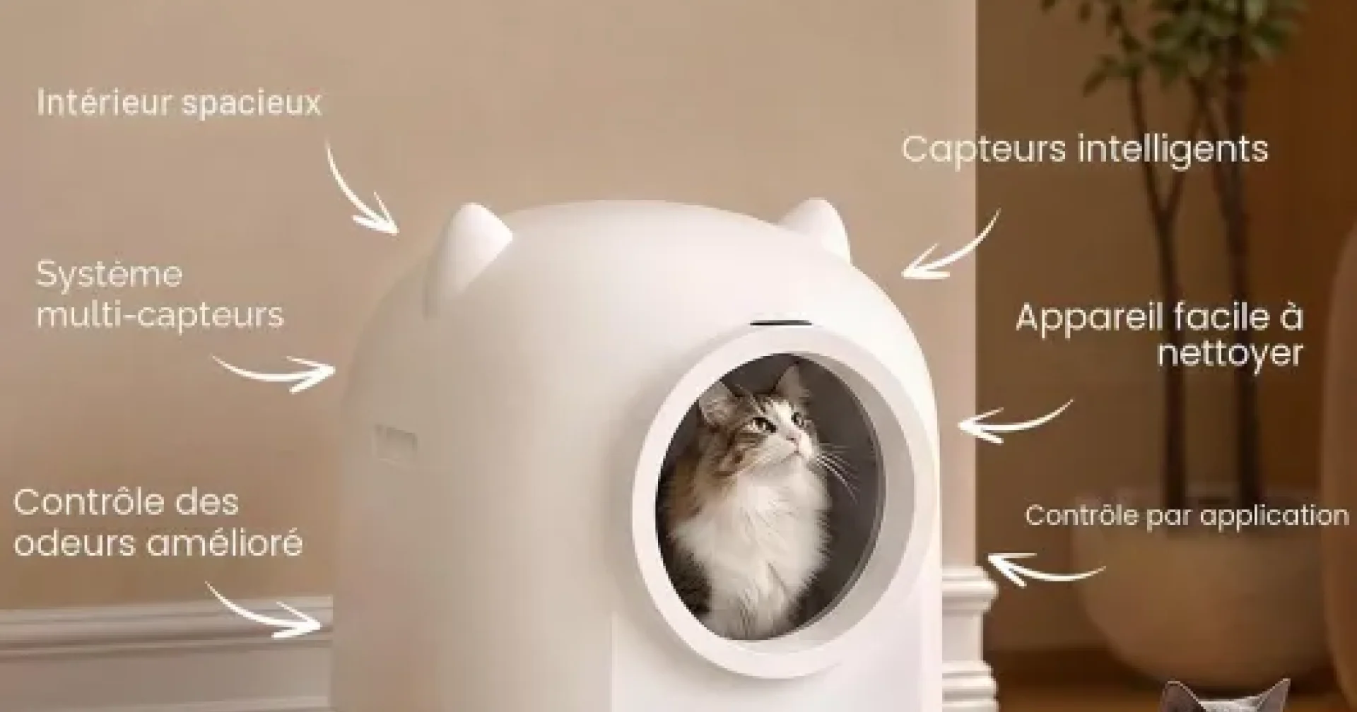 Avis JUMMICO Litière pour Chat Autonettoyante 90L XXL : une litière connectée pensée pour les foyers multi-chats