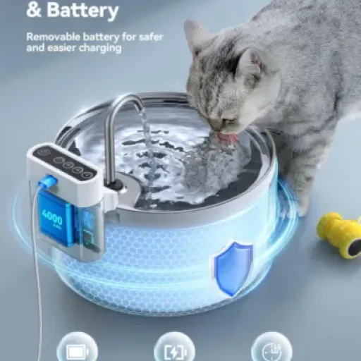 Avis FEELNEEDY Fontaine à eau chat 3,5L sans fil : une fontaine pratique pour booster l’hydratation