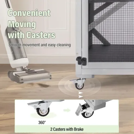 Avis Catio 166 cm Seiyierr : une grande cage d’extérieur sur roulettes pour chats moyens et grands
