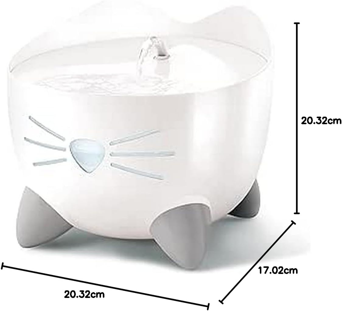 Pixi Fontaine à Eau pour Chat 2,5 L Blanc blanc Unique