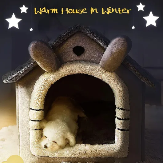 Lit De Grotte pour Chat, Lavable, Igloo De Chat en Peluche Chaud, Maison De Chat Pliable Et Confortable, Lit De Chien avec Fond Antidérapant(S, Chat Gris) S Chat Gris