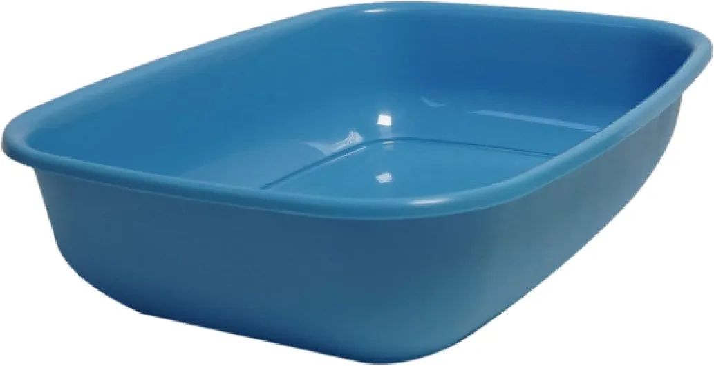 Bac à Litière pour Chat et Chaton 43x31x10cm - Coloris Aléatoire - Toilette Chat Légère et Pratique avec Bord Arrondi 43 x 31 x 10 cm