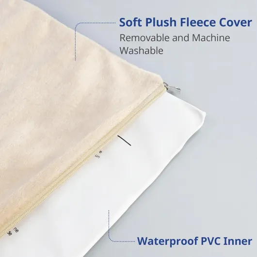 Tapis Chauffant Chien Chat M 40x45cm avec Minuterie Auto Off, Coussin Chauffant Electrique pour Animaux Temperature Reglable avec Cordon Anti Morsure Khaki M 40x45cm Température Réglable