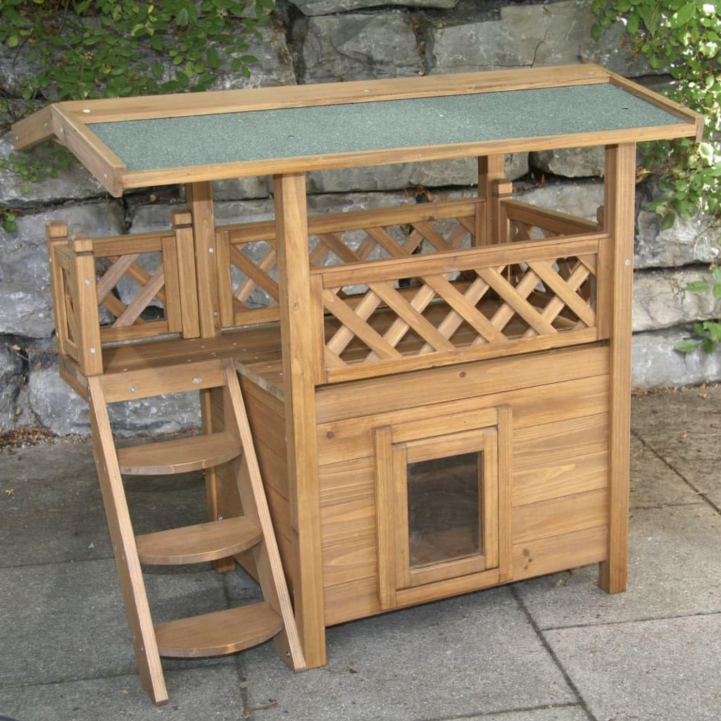 Kerbl Maisonnette pour Chat Lodge, 77x50x73 cm Unique