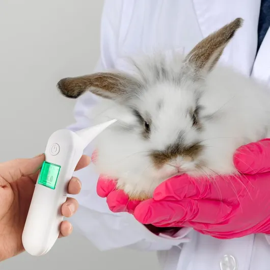 Capteur de fièvre pour animaux de compagnie - Affichage numérique - Poignée pour chats, chiots, petits animaux, vétérinaire, clinique vétérinaire et ferme, clinique vétérinaire - Appareil de mesure de