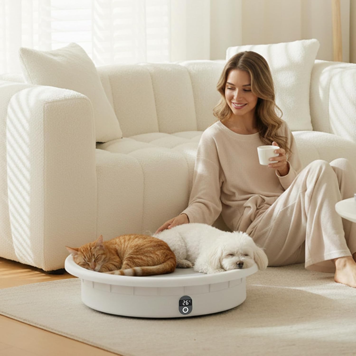 Generico Niches chauffées pour animaux domestiques – Rafraîchissante température constante – Niche chauffée pour chiens de petite taille moyenne grand repos