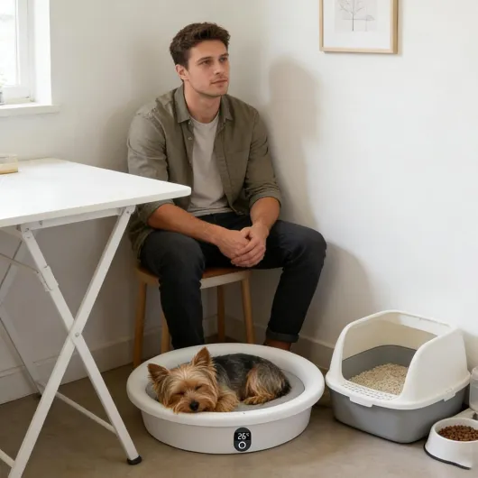 Generico Niches chauffées pour animaux domestiques – thermique à température constante - capacité de charge 15 kg activation par pression intelligente – pour chiots taille moyenne grande en hiver