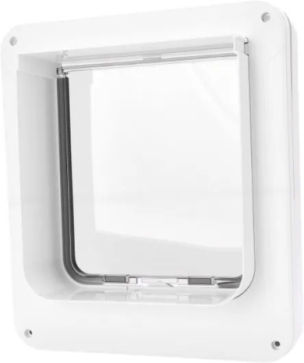 Chatière Intelligente avec Capteur à Puce électronique – Chatière Automatique pour Chats et Petits Chiens, Conception Résistante aux Intempéries, Système de Verrouillage à 4 Voies,