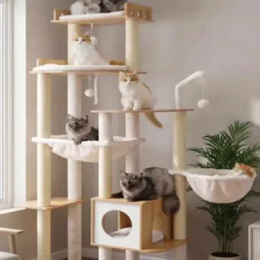 Test Heybly Arbre à Chat Tour 179 cm : un refuge solide pour vos félins