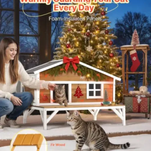 Test VEVOR Maison Chat Surélevée : Un abri fonctionnel pour vos matous