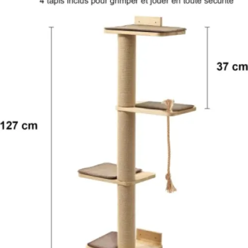 Test FUKUMARU Arbre à chat mural : Solide mais pas sans défauts