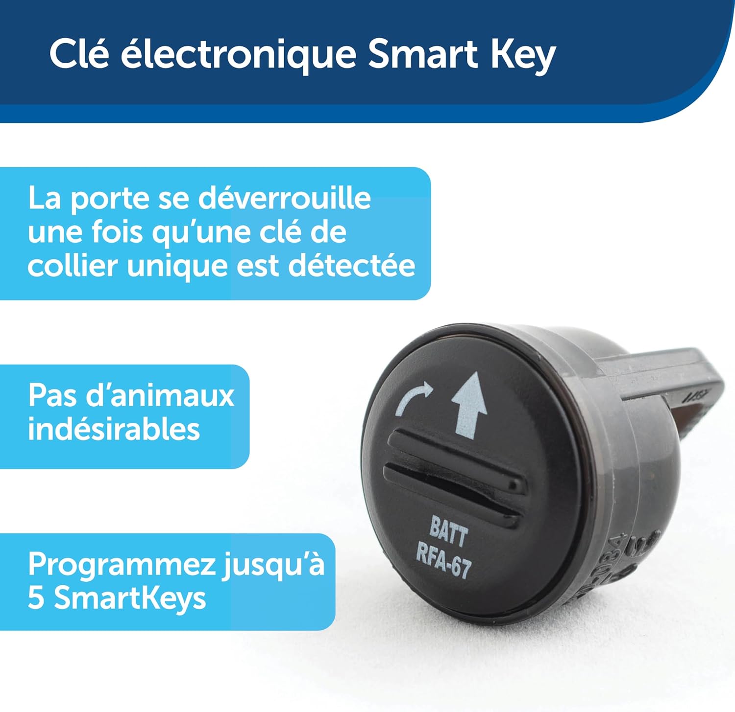 SmartDoor Porte Électronique pour Animaux de Compagnie - Technologie d'Accès avec Clé, Modes Programmables, Économe en Énergie - Grand SmartDoor Électronique Grande