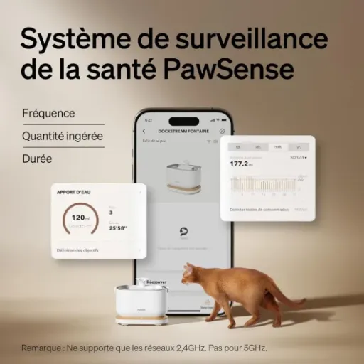 Test PETLIBRO Dockstream 2,5L : la fontaine connectée qui veut jouer au vétérinaire