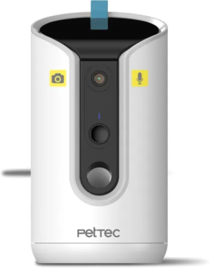 ® Caméra pour Animaux de Compagnie 360° et Distributeur Automatique de Nourriture avec éjection de friandises - Via Application et multibouton - Détection de Sonnette - Fonction Vision Nocturne Éjection des friandises