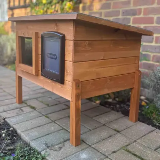 Test Abri auto-chauffant en bois pour chat d’extérieur : la petite cabane pour chats frileux qui fait le job