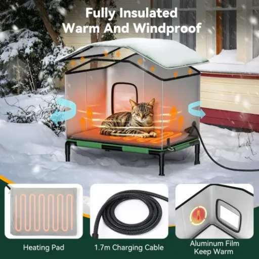 Test Pawaboo Maison pour Chat Chauffée : un abri d’hiver correct qui fait le job pour les chats d’extérieur