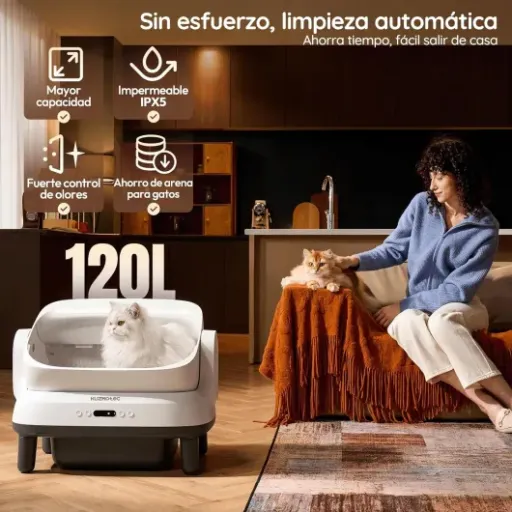 Test Litière Auto-Nettoyante 120L XXXL Kuzmotec : la litière géante qui fait (presque) oublier la pelle
