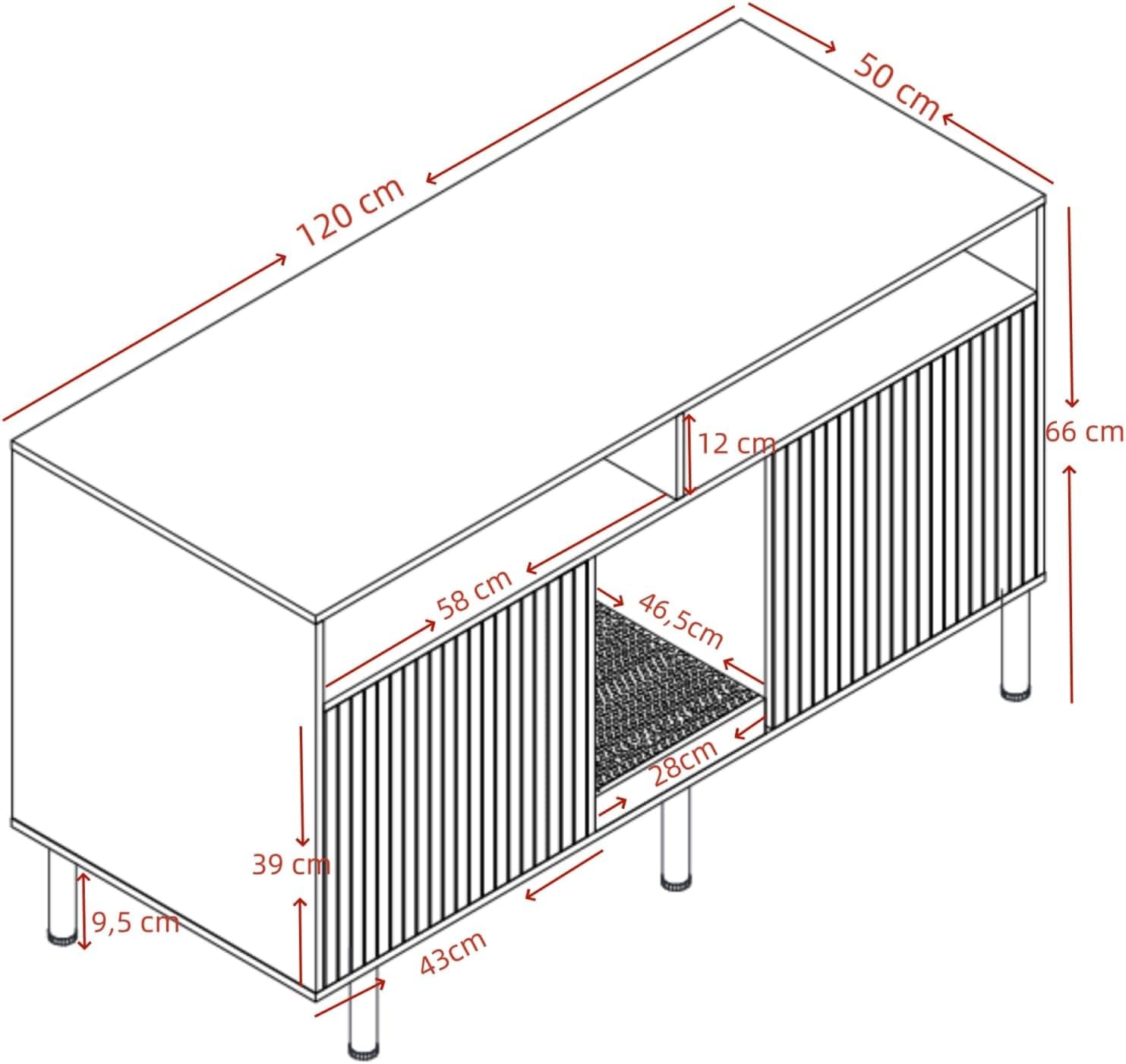 Meuble Litiere pour Chat,Meuble Bac à Litière Chat,Buffet avec Tapis Filtrant Alvéolé,2 Armoires,2 Étagères Ouvertes,Conception Respirante,sans Bac à litière(Blanc)