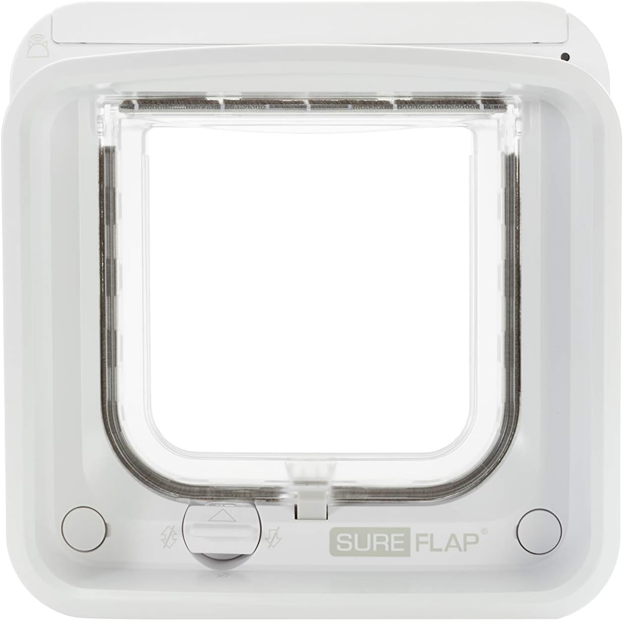 Sure PetCare - Chatière à Puce électronique Connect SureFlap, Technologie DualScan, Compatible avec l’Application, Installation sur Les Portes, fenêtres et Murs, Blanc