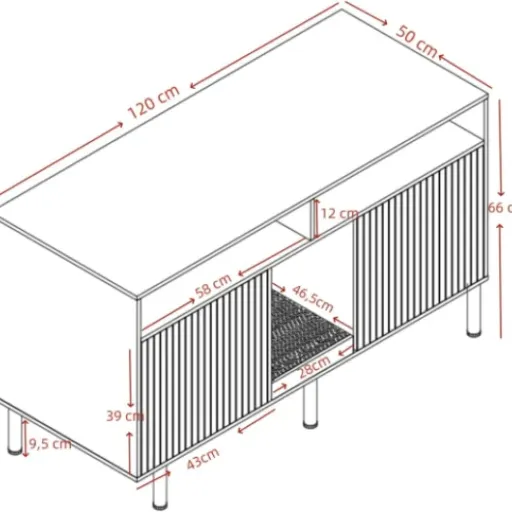 Test Meuble Litière EURHCIO 120 cm : le meuble qui cache (à peu près) bien le bac du chat