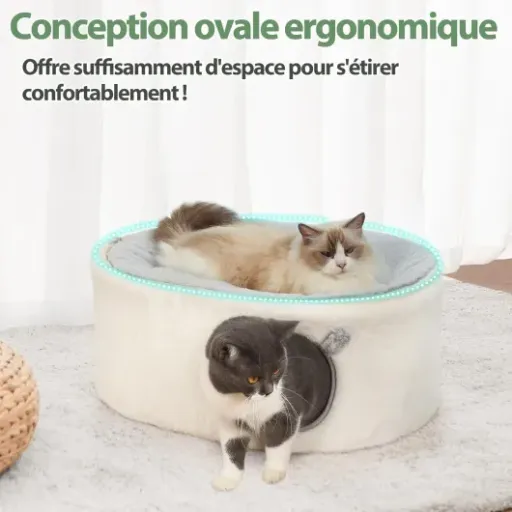 Test GUUSII HOME lit/cabane 2 niveaux : planque cosy pour chat peureux, mais pas parfait