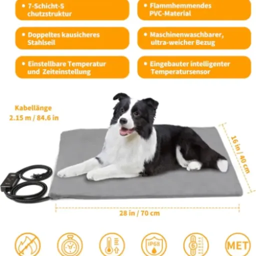 Test Toozey Tapis Chauffant 70x50 : le plan chauffant simple pour chats et petits chiens frileux