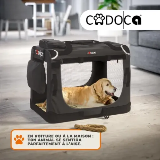 Test CADOCA Cage de Transport XL : la caisse souple qui fait le job pour le chien en voiture