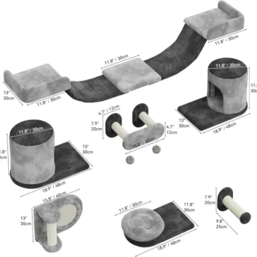 Test YITAHOME Ensemble mural d’escalade 11 pièces : gros terrain de jeu pour chats, mais faut un mur solide