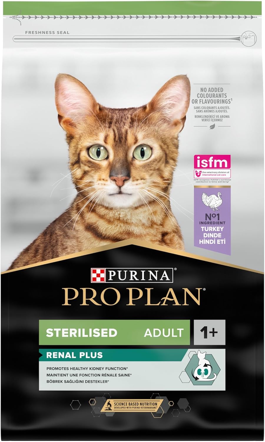 PURINA PRO PLAN - Renal Plus - Chat - Croquettes complètes pour Chat Adulte Stérilisé - Aide au maintien d'une fonction rénale saine et du système urinaire - à la Dinde - Sac - 10Kg Dinde 10 kg (Lot de 1)