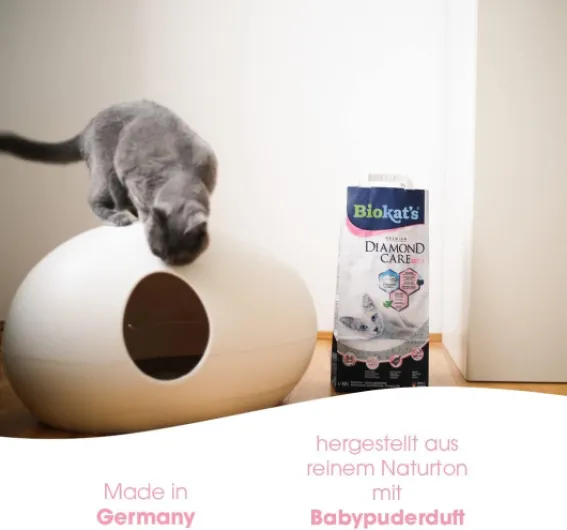 Biokat’s Diamond Care Fresh au parfum de talc - Litière fine pour chats au charbon actif et à l’Aloe vera - 1 sac (1 à 10 l) Fresh avec parfum