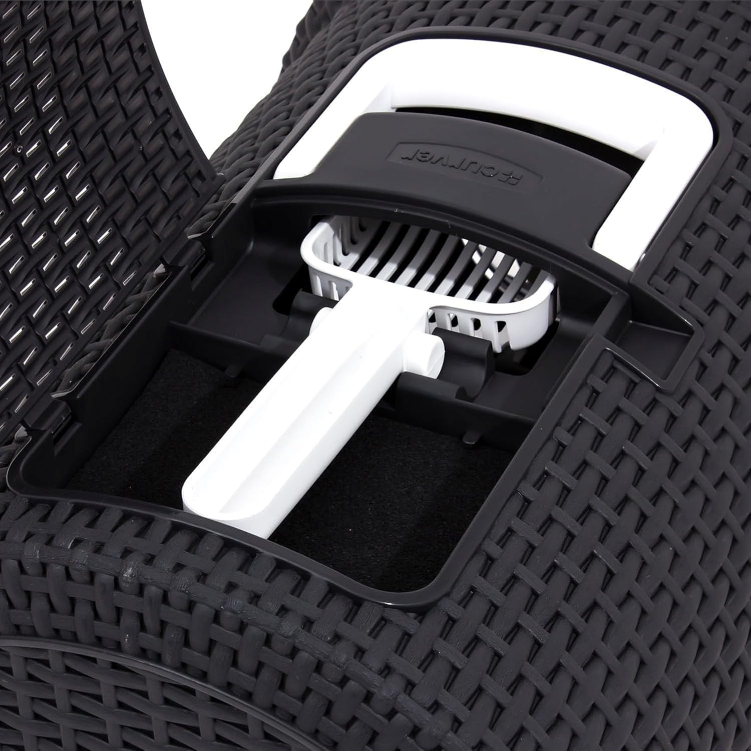 198846 Maison de Toilette, Plastique recyclé, Anthracite Maison de toilette pour chat Anthracite