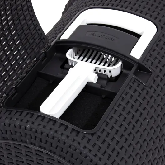 198846 Maison de Toilette, Plastique recyclé, Anthracite Maison de toilette pour chat Anthracite