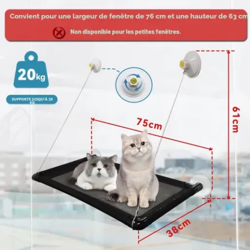 Test Dracarys Hamac Chat Fenêtre : un vrai spot de soleil pour gros chats (si votre vitre est assez grande)