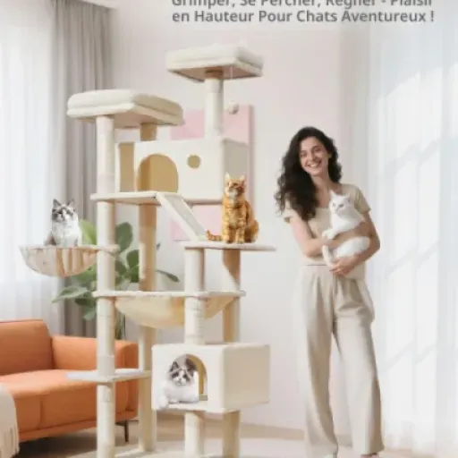 Test Taoqimiao Arbre à Chat 180 cm : grand, pas parfait, mais il fait clairement le job